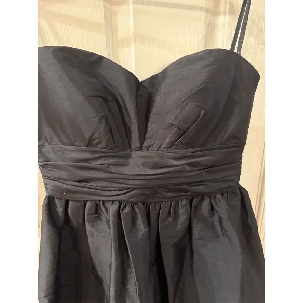 Eliza J Black Taffeta Strapless Gathered Mini Cocktail Party Dress sz 10 NWT